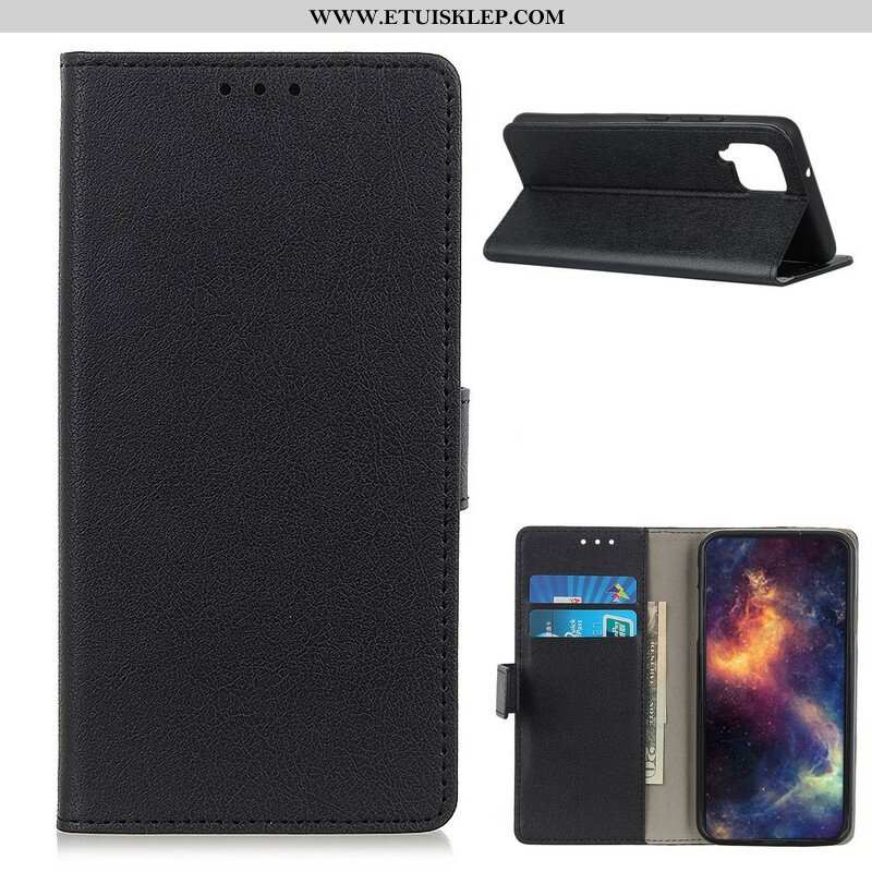 Etui Folio do Samsung Galaxy M12 / A12 Klasyczny Efekt Skóry